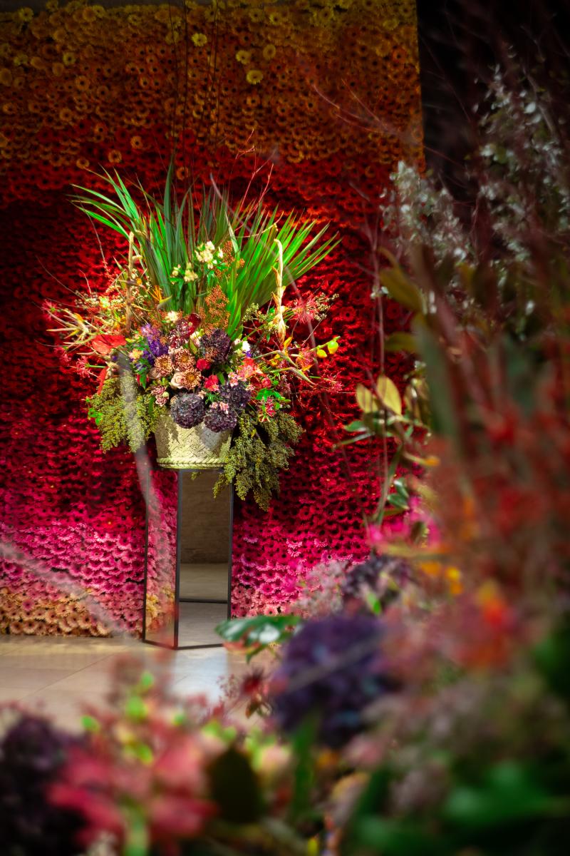 Bloemeninstallatie in Alte Pinakothek